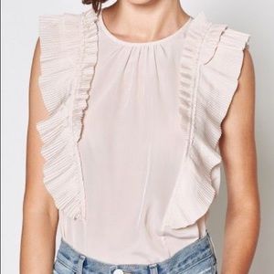 JOIE EC Cruzita Pleated Trim Tank Blouse